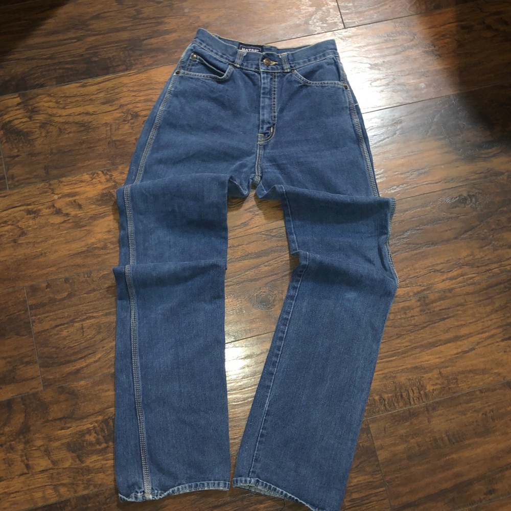 PREOWNED WOMANS HATARI DENIM BLUE JEANS     SIZE 5/5